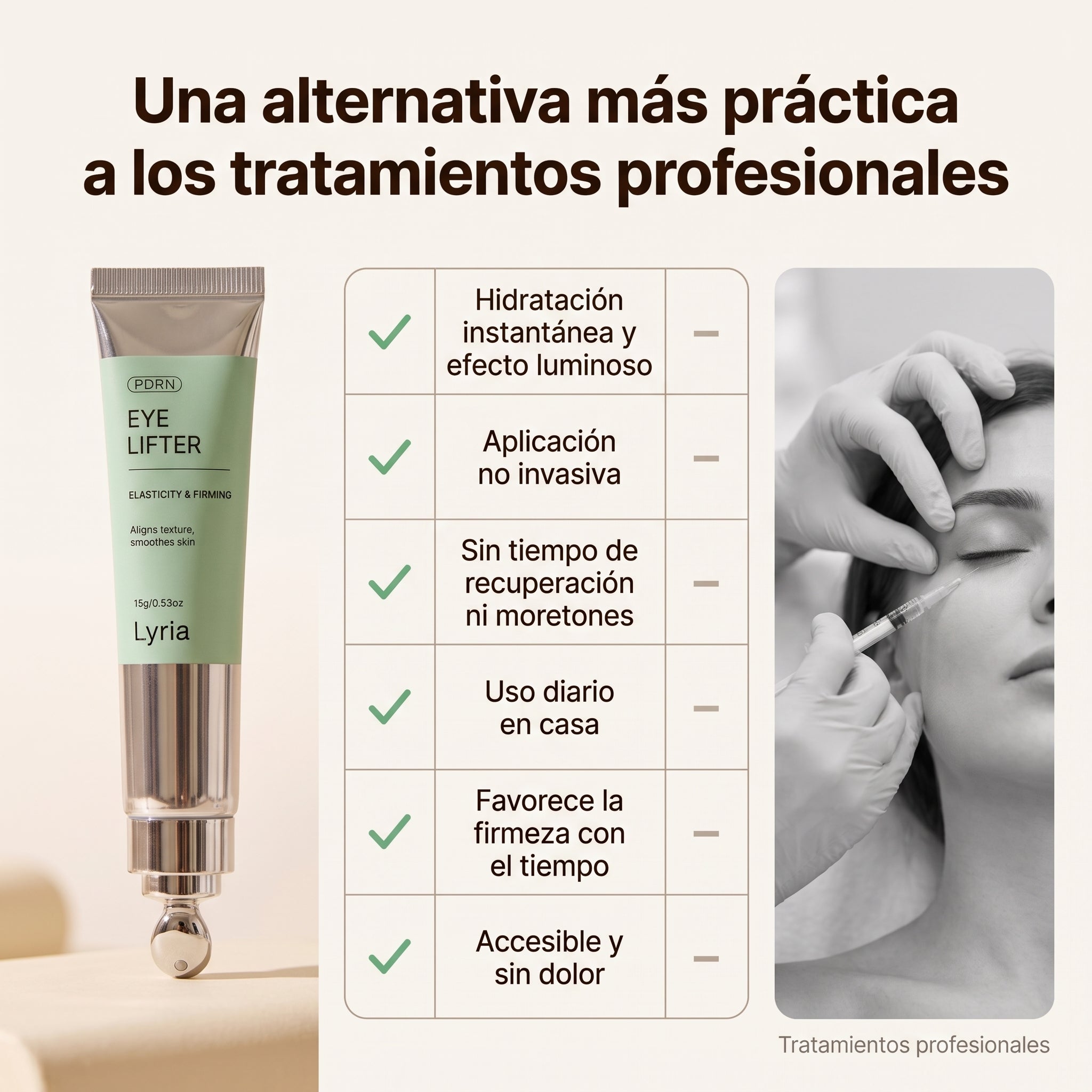 Lyria™ | PDRN Eye Shot (Todo en uno) | Con 12.000 Vibraciones + Colágeno