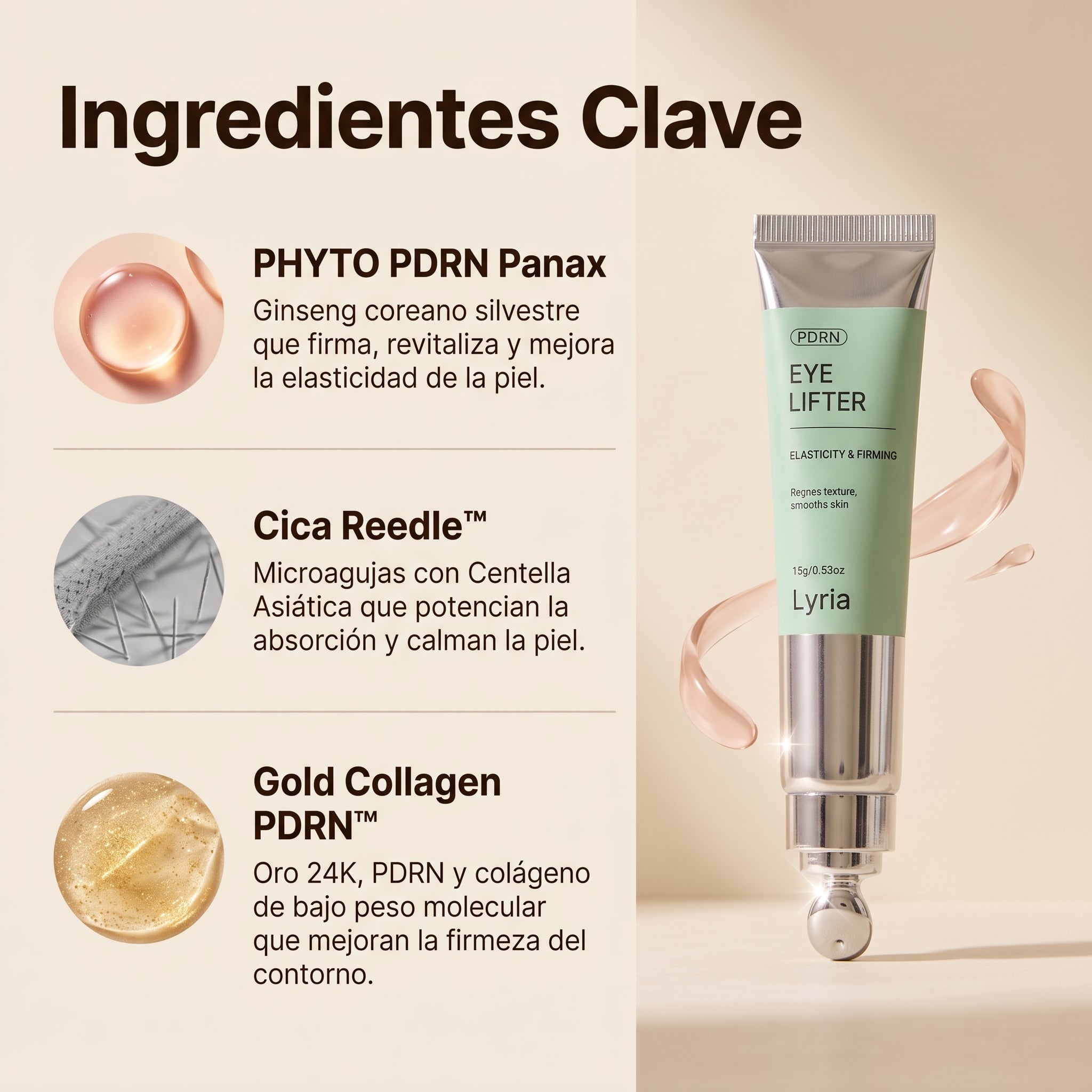 Lyria™ | PDRN Eye Shot (Todo en uno) | Con 12.000 Vibraciones + Colágeno