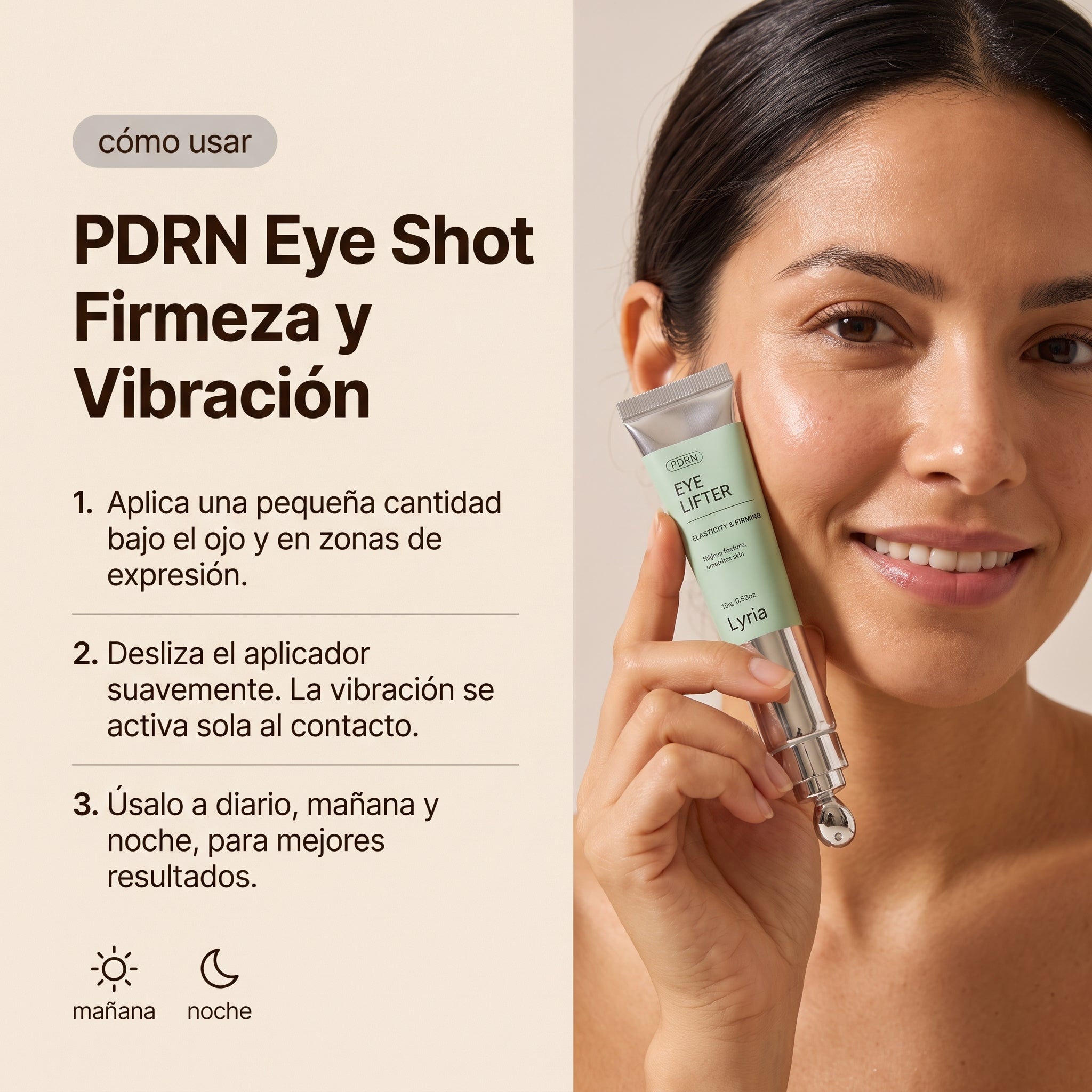 Lyria™ | PDRN Eye Shot (Todo en uno) | Con 12.000 Vibraciones + Colágeno